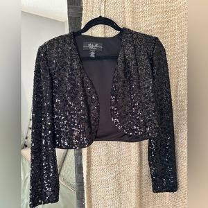 R & M Collection Black womans sequined jacket